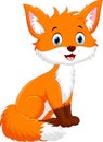 Vector illustration of cute fox cartoon Royalty Free Stock Photo