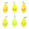 Beautiful, cute set with cartoon lemons