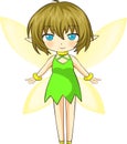 Cute green little fairy