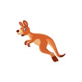 Vector illustration of Cute kangaroo cartoon isolated on white background