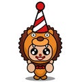 Clown lion animal mascot costume Royalty Free Stock Photo