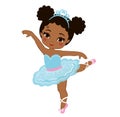 Vector illustration of cute little ballerina.