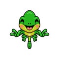 Cute little chameleon cartoon character