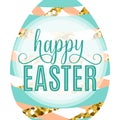Vector illustration of cute luxury happy easter greeting concept