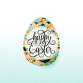 Vector illustration of cute luxury happy easter greeting concept