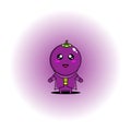 Vector illustration of a cute mangosteen character