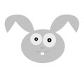Vector illustration of a cute rabbit head Royalty Free Stock Photo