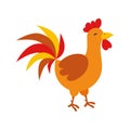 Vector illustration. Cute rooster. Chinese symbol of the year Royalty Free Stock Photo