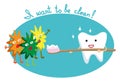 Vector illustration of cute tooth