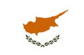 Vector illustration. Cyprus flag to print.