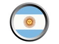 3D Round Flag of Argentina Royalty Free Stock Photo