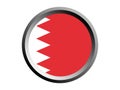 3D Round Flag of Bahrain Royalty Free Stock Photo