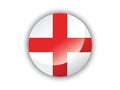 3D Round Flag of England