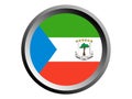 3D Round Flag of Equatorial Guinea