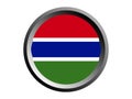 3D Round Flag of Gambia