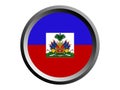 3D Round Flag of Haiti