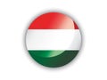 3D Round Flag of Hungary Royalty Free Stock Photo
