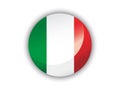 3D Round Flag of Italy Royalty Free Stock Photo