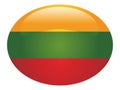 3D Round Flag of Lithuania Royalty Free Stock Photo