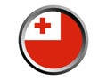 3D Round Flag of Tonga Royalty Free Stock Photo