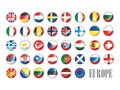 3D Round Flags Set of European Union Member States