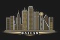 Vector illustration of Dallas Royalty Free Stock Photo