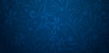 Dark blue background with floral ornament Royalty Free Stock Photo