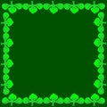 Vector illustration of a dark frame of clover