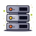Vector Illustration of a Data Server Stack Royalty Free Stock Photo
