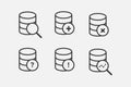 vector illustration of database icon on grey background Royalty Free Stock Photo