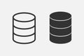 vector illustration of database icon on grey background Royalty Free Stock Photo