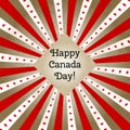 Vector illustration for Day of Canada, retro style greeting card. Design template for poster, banner, flayer, greeting Royalty Free Stock Photo