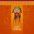 Vector illustration of Decorated Kandil for Happy Diwali background