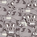 Decorative background from skull of the person