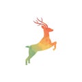 Vector illustration of Deer Geometric logo Royalty Free Stock Photo