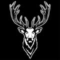 Vector illustration of a deer head Royalty Free Stock Photo