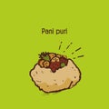 Indian street food Pani Puri or gol gappa