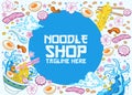 Vector Illustration of Delicious Japanese Ramen Noodle Background