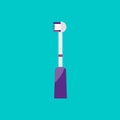 Automatic dental cleaning brush flat icon