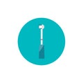 Automatic dental cleaning brush flat icon