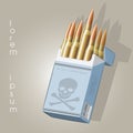 Vector illustration depicting a cigarette