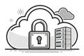 Cloud Security and Data Protection Icon Royalty Free Stock Photo