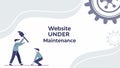 Website maintenance illustration, webpage error design vector design Generative AI