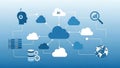 AI Cloud Computing and Global Data Network Royalty Free Stock Photo