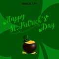 Saint Patrick`s Day green text