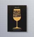 Vector illustration design for holiday party and happy new year party invitation flyer poster and greeting card template