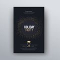 Vector illustration design for holiday party and happy new year party invitation flyer