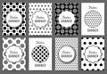 Vector illustration design invitations. Black and white templates