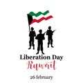 Vector Illustration Design Template February 26 - Day of the Liberation of Kuwait. Royalty Free Stock Photo