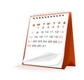 Vector illustration of desktop calendar